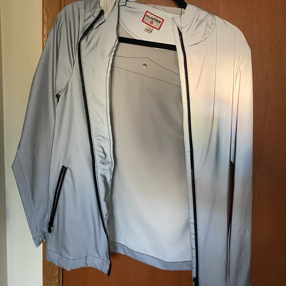 hunter reflective rain jacket